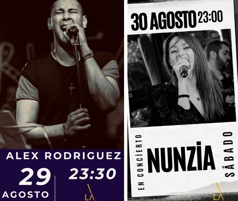 🎶 Conciertos en La Novena: Álex Rodríguez y Nunzia (29 y 30 de agosto)