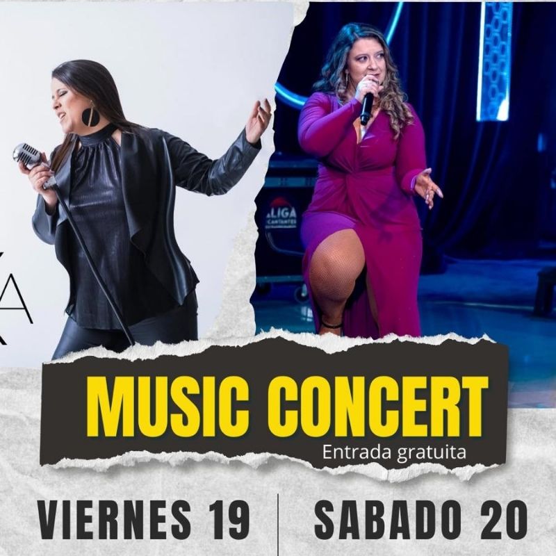 Cartel conciertos La Novena Fun Dining con Aixa viernes 19 y Begoña sábado 20 a las 23:30h