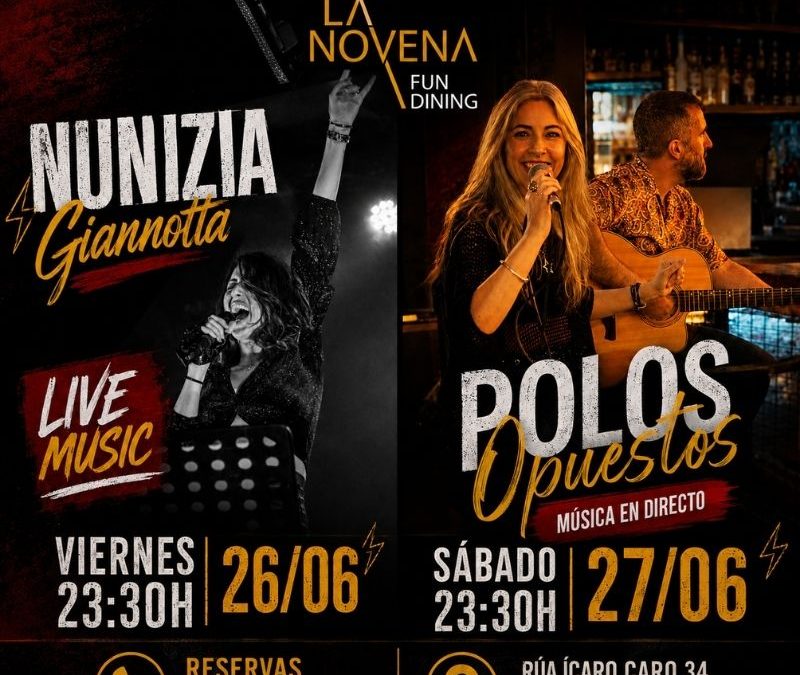 Música en Directo en La Novena Fun Dining: Nunzia Giannotta y Polos Opuestos