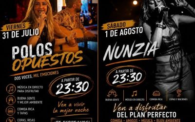 Polos Opuestos y Nunzia llenan de música en directo La Novena este fin de semana