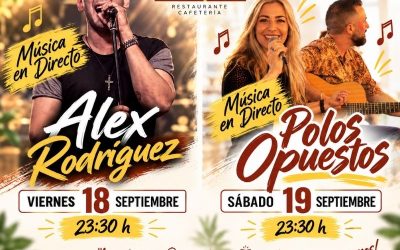 Música en directo en La Novena: Alex Rodríguez y Polos Opuestos – 18 y 19 de septiembre