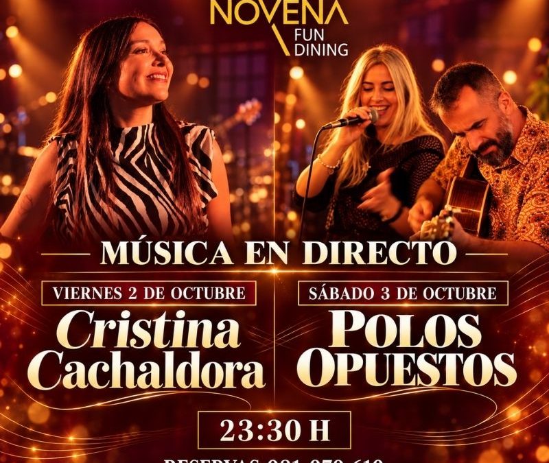 Música en directo en La Novena: Cristina Cachaudora y Polos Opuestos