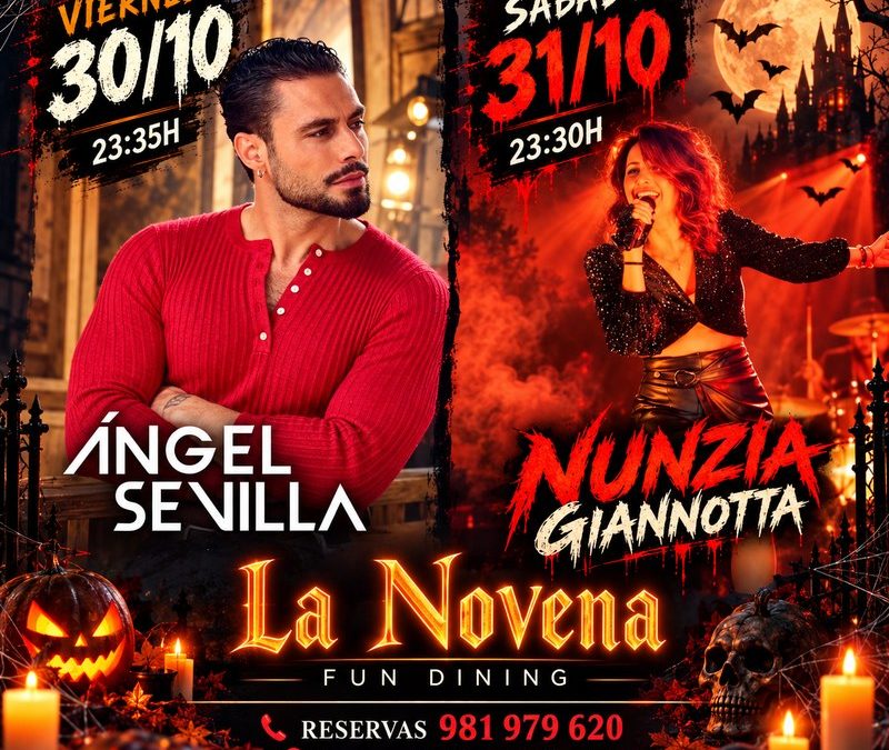 Halloween en La Novena: Ángel Sevilla y Nunzia Giannotta en directo | 30 y 31 de octubre