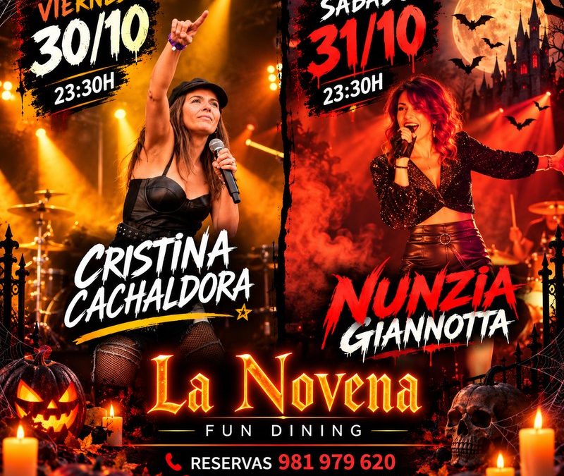 Halloween en La Novena: Cristina Cachaldora y Nunzia Giannotta en directo | 30 y 31 de octubre