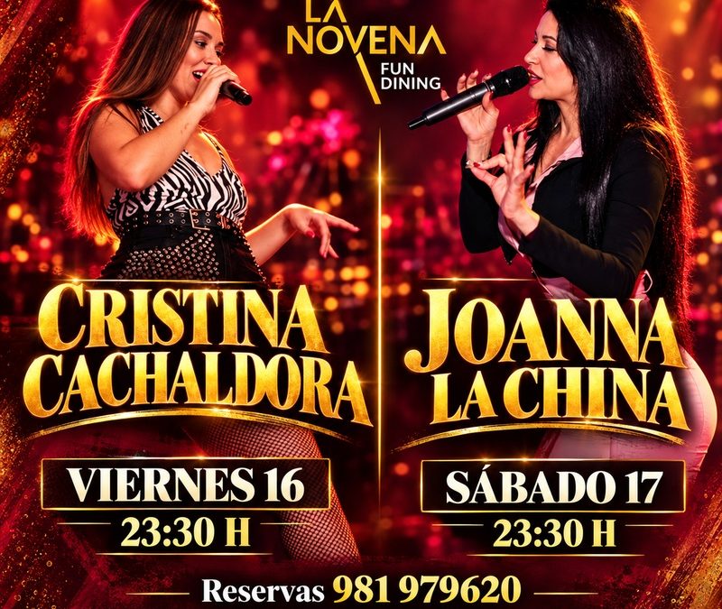 Música en directo en La Novena: Cristina Cachaldora y Joanna La China, 16 y 17 de octubre